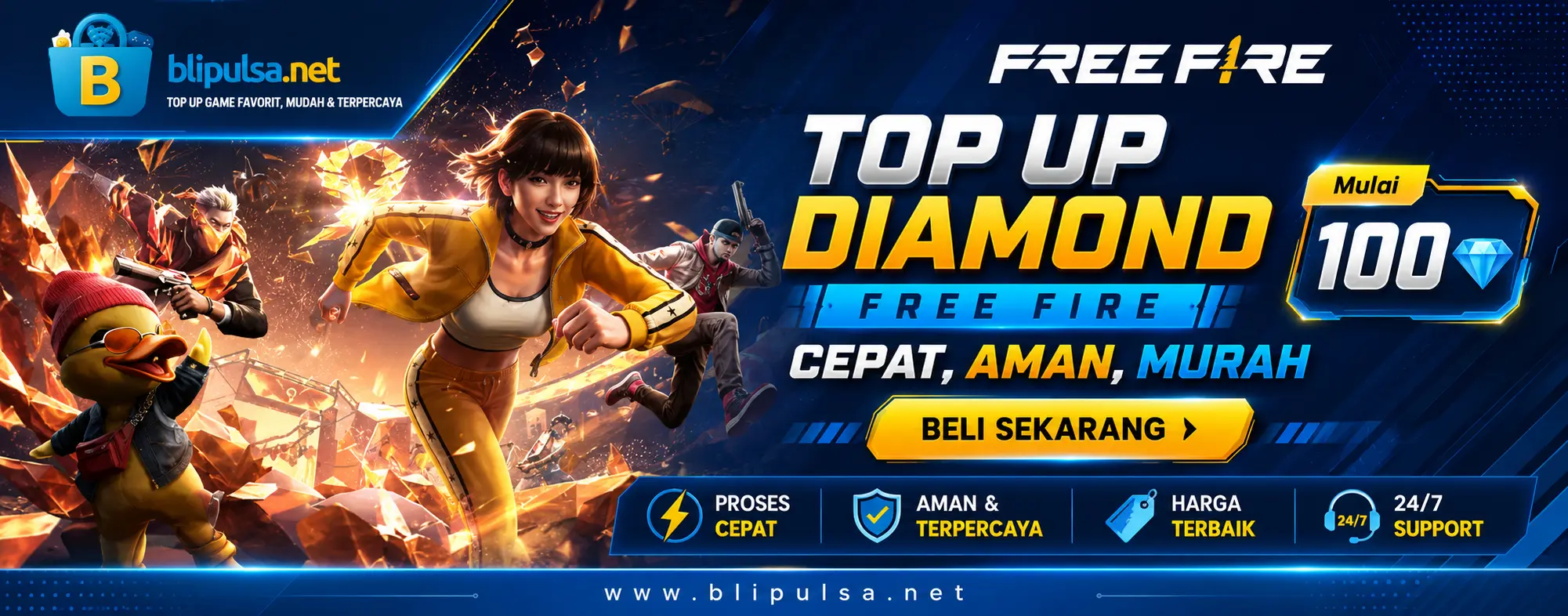 Top Up Free Fire BliePulsa.Net